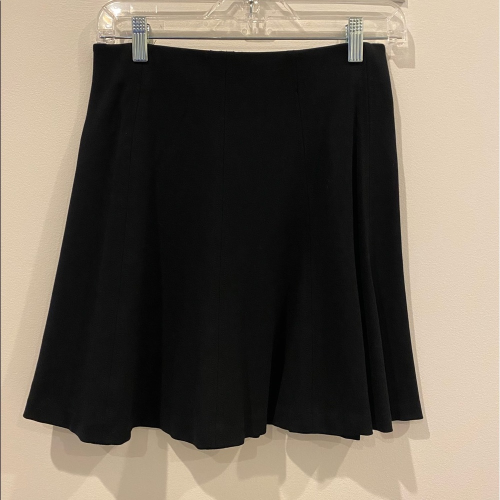LOFT Black Ponte Flippy Skirt